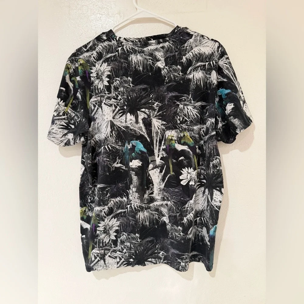 Ted Baker Men's Tropical Parrot Print 100% Cotton T-shirt size XL